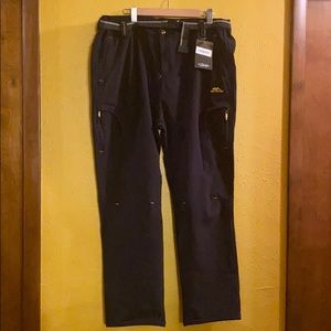NWT WONDOO Black Waterproof Fleece-Lined Pants